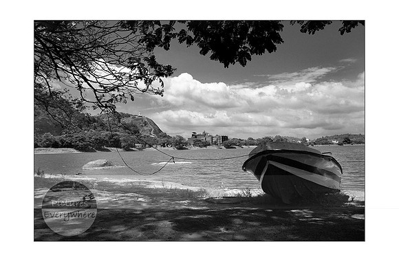 Boat by lake, Sri Lanka